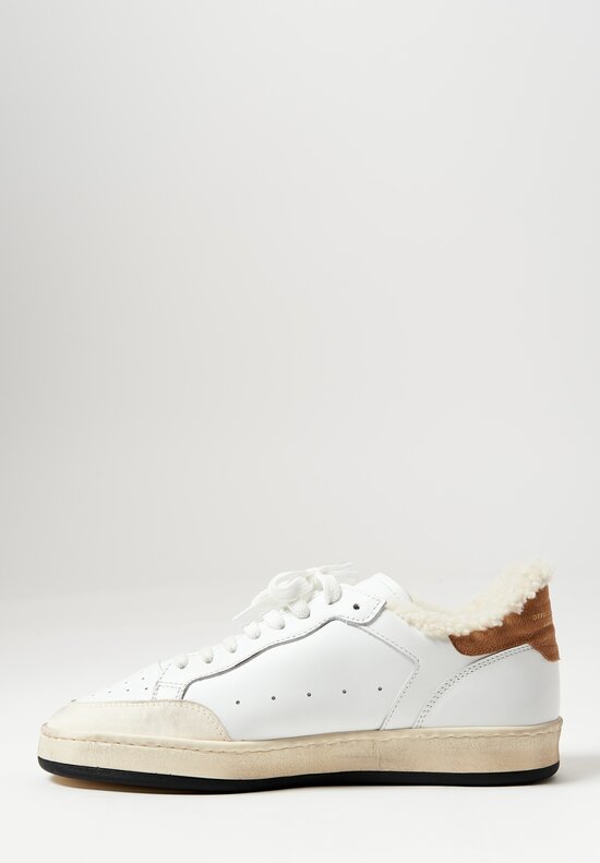 Officine Creative Leather Magic Low Top Sneakers in Dirty Tofu White