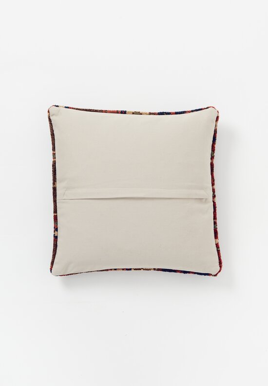 Vintage Handloomed Square Rug Pillow