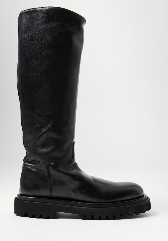 Officine Creative Leather Wisal Ignis Boots in Black	