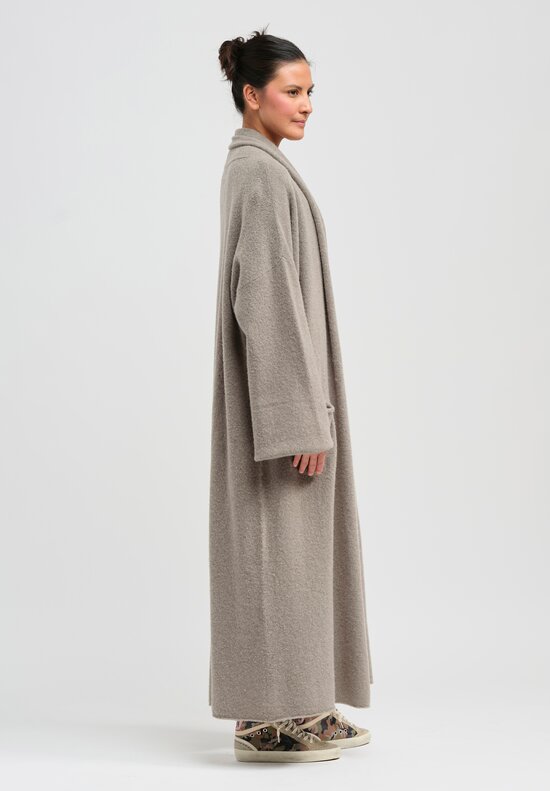 Frenckenberger Cashmere Big Cardigan Coat in Mole Grey