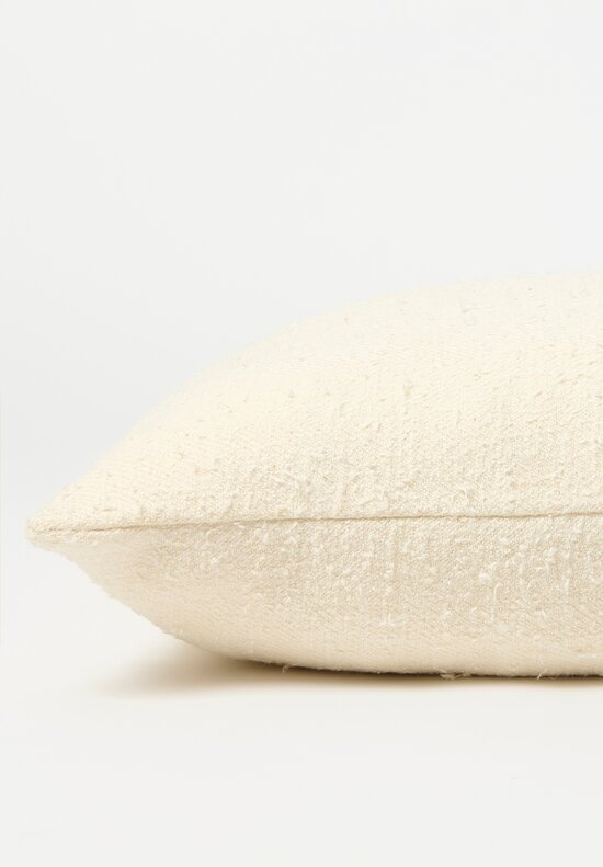 The House of Lyria Silk Solenne Pillow in Ivory