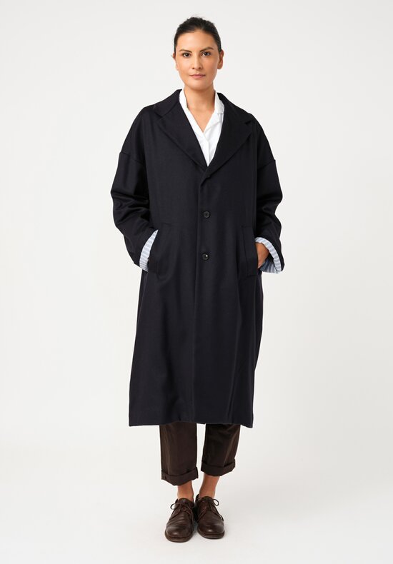 Bergfabel Oversized Moon Coat in Navy Blue
