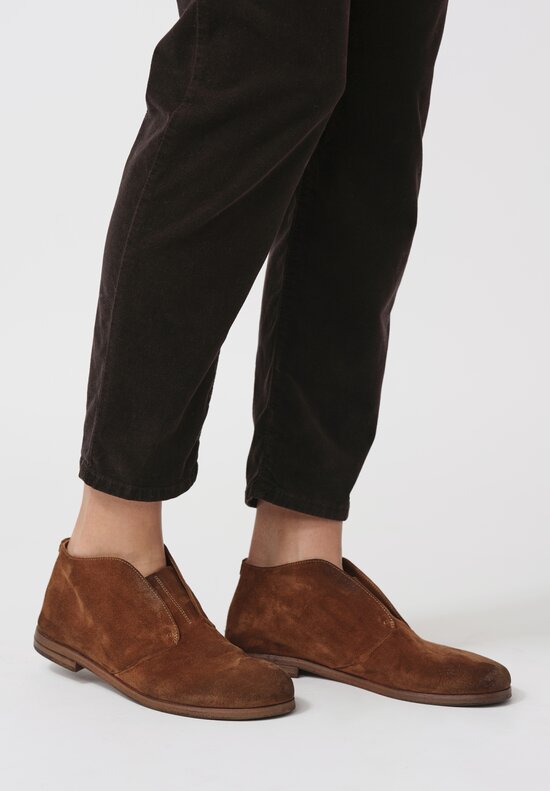 Marsell Suede Listello Slip-On Shoe in Brown