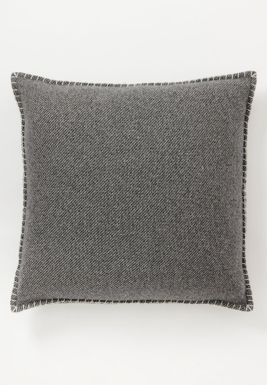 Alonpi Cashmere Blanket Stitch Large Square Pillow Black White	