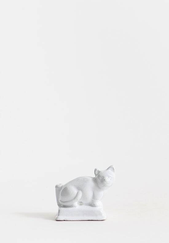 Astier de Villatte Minou Cat Incense Holder in White	