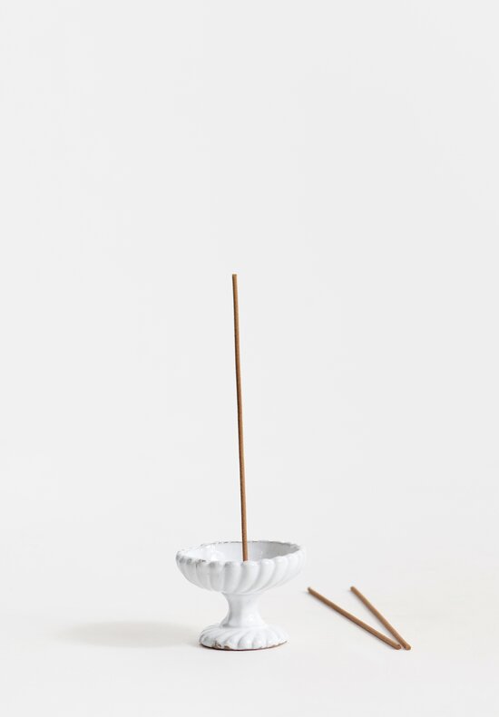 Astier de Villatte Peggy Incense Holder in White	