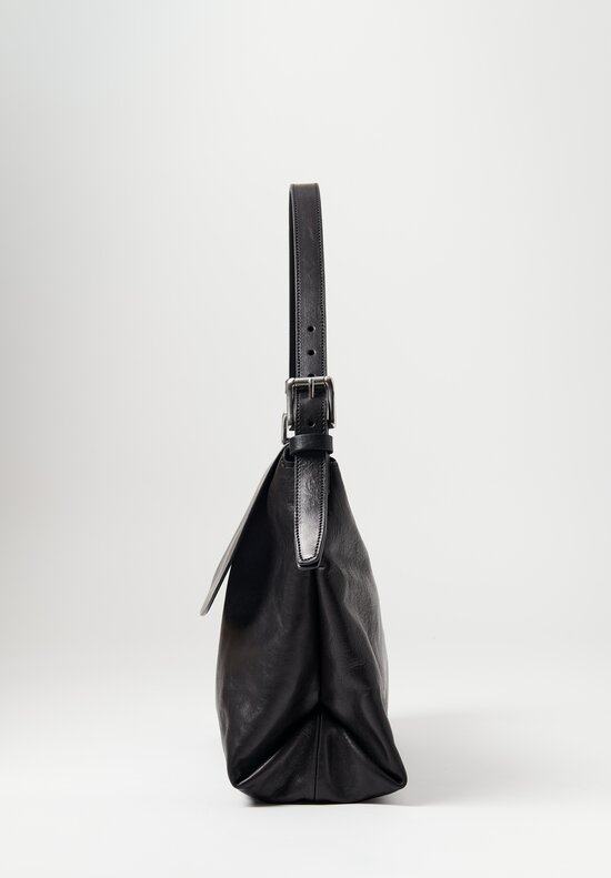 Massimo Palomba Dalida Selleria Wide Shoulder Bag Black	