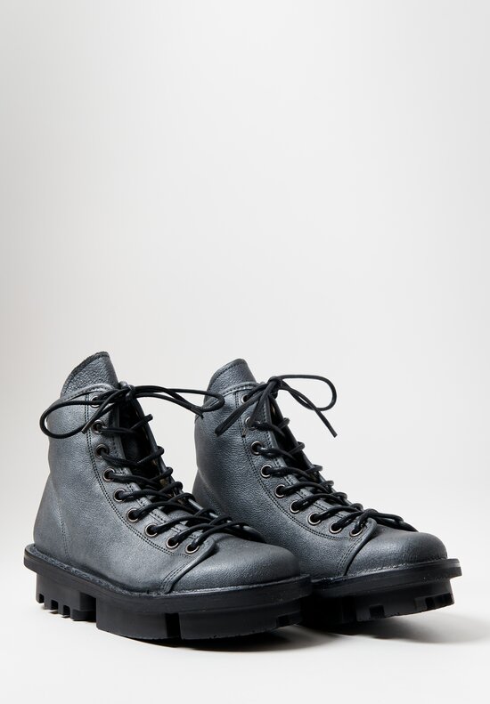 Trippen Leather Eiger Boot in Grey Black