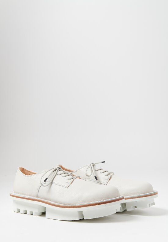 Trippen Leather Lace Up Sprint Shoe in Avorio White