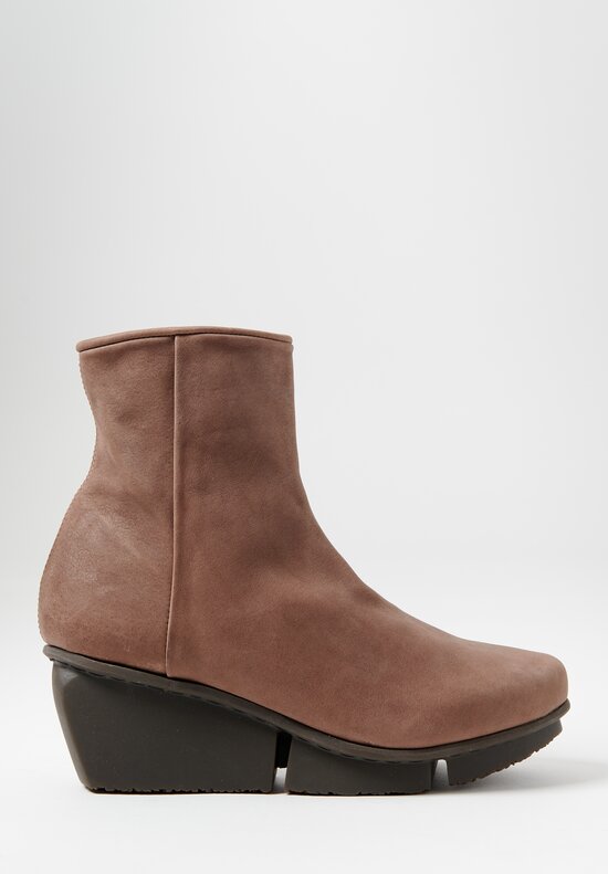 Trippen Leather Force Bootie in Granit Brown