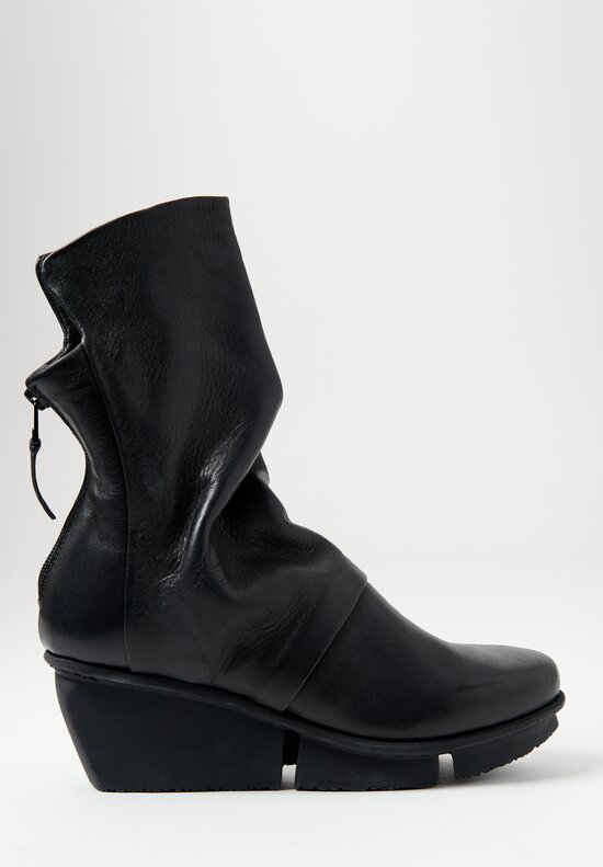 Trippen Leather Mellow High Ankle Boot in Black