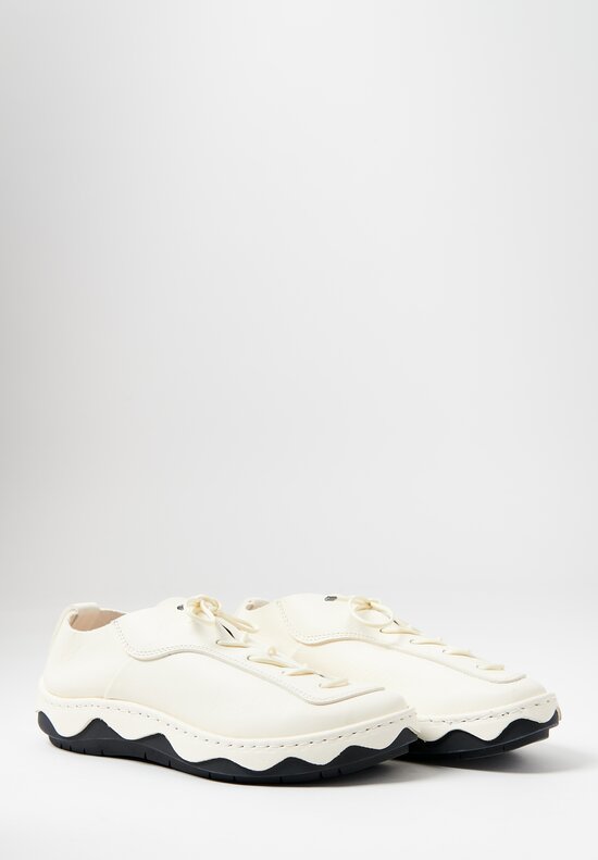 Trippen Leather Ripple Shoe in White