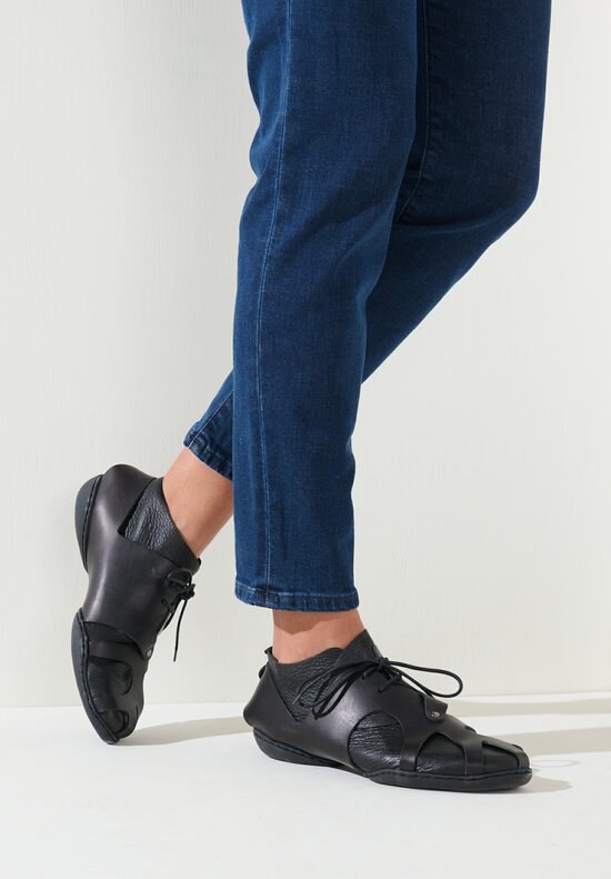 Trippen Leather King Shoe in Black