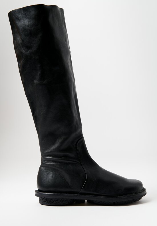 Trippen Leather Scout Knee-High Boot in Black