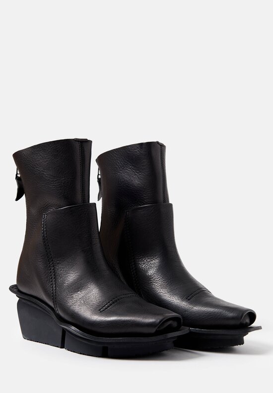 Trippen Leather Voltage High-Ankle Boot in Black