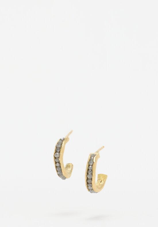 Tovi Farber 18k, Channel Set Diamond Hoop Earrings	