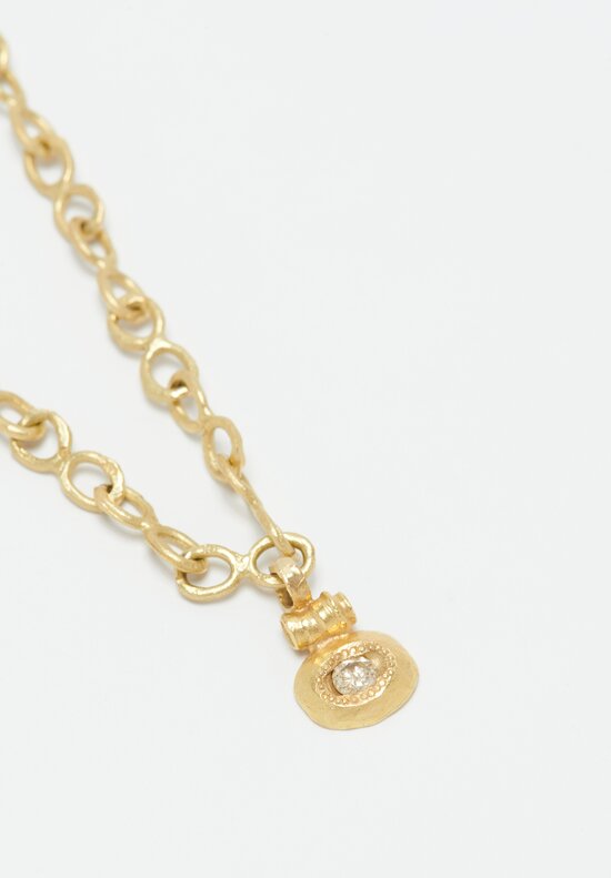Tovi Farber 18k, Oval Link Necklace with Diamond Pendant	