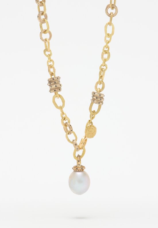 Tovi Farber 18k, Diamond Necklace with Pearl Pendant	