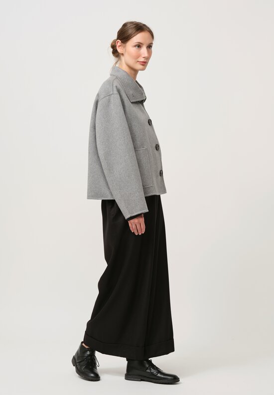 Nanna Pause Cashmere Short Enid Jacket in Grey Melange	