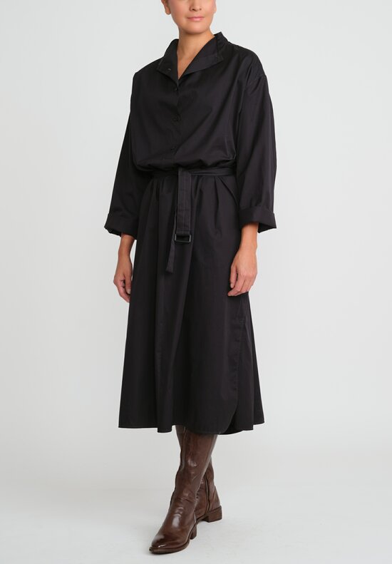 Lemaire Cotton Twill House Dress in Black