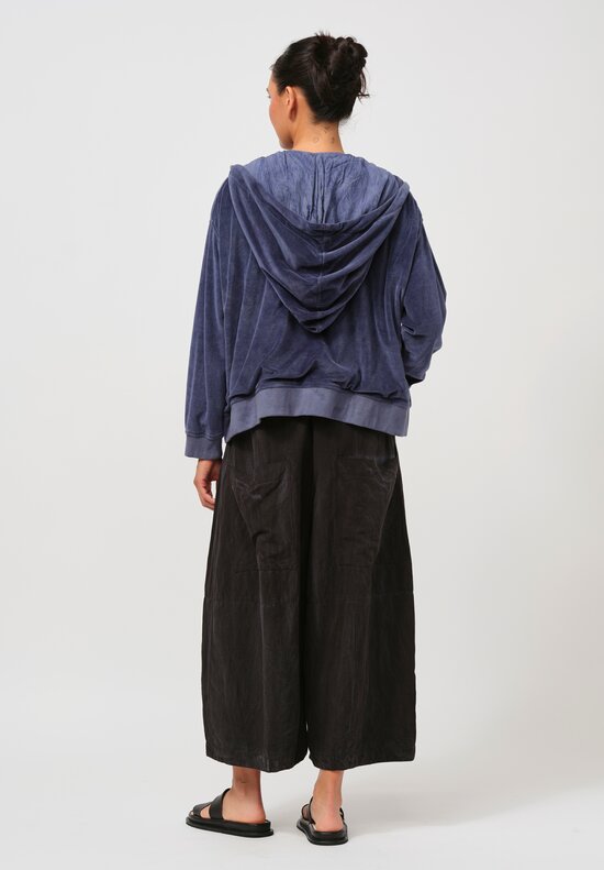 Gilda Midani Pattern Dyed Mini Midani Hoodie in Indigo Blue Moon	