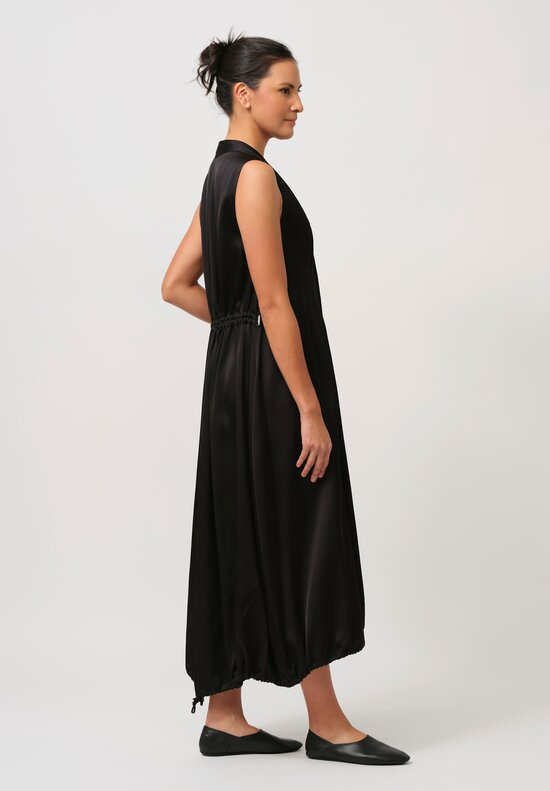 Jil Sander Zip Front Vestito Dress in Black	