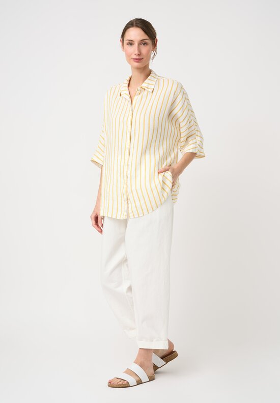 Casey Casey Twill Fabi Italian Pant in White