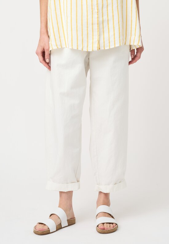 Casey Casey Twill Fabi Italian Pant in White