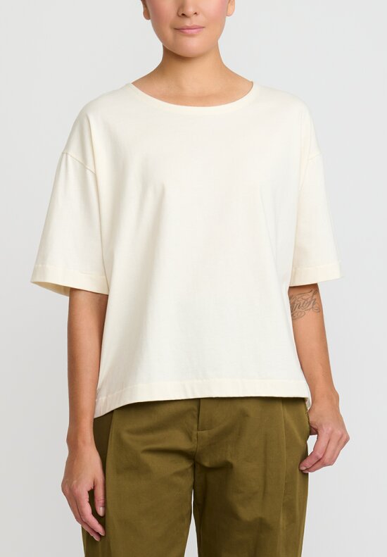 Toogood The Tapper Organic Cotton T-Shirt in Raw White