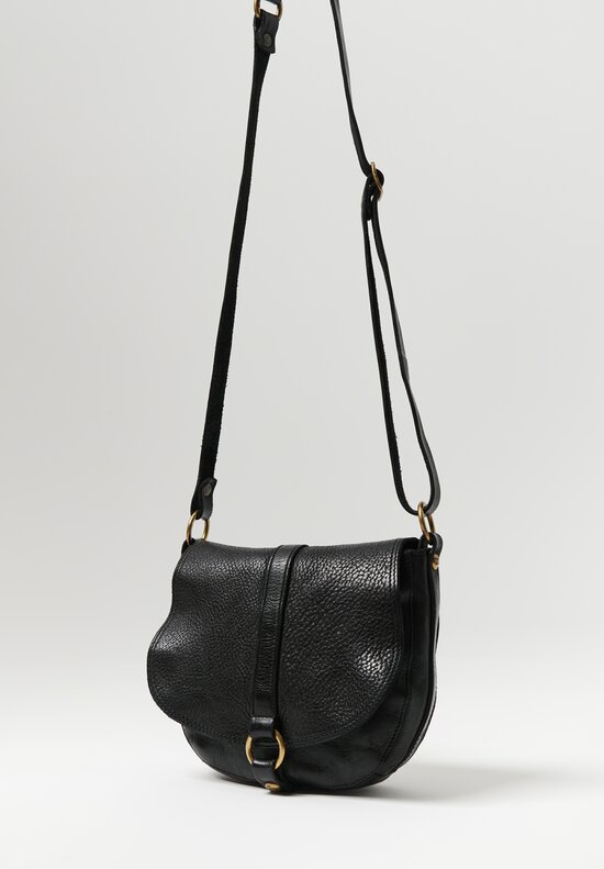 Campomaggi Leather Tracollina Crossbody Bag in Black