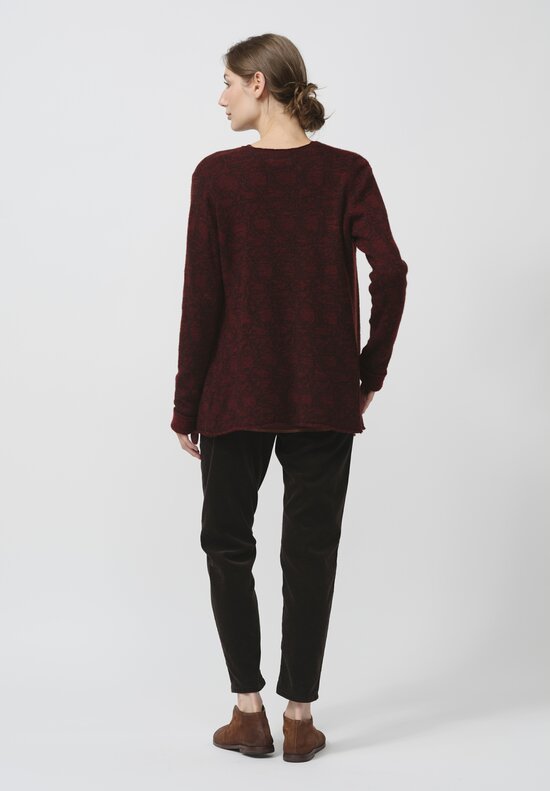 Lainey Keogh Lightweight Cardigan in Claret Red	