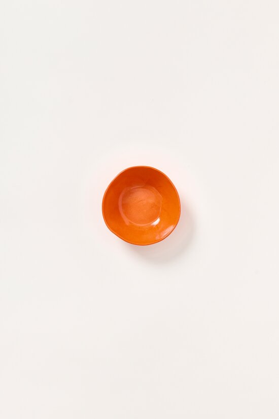 Stamperia Bertozzi Handmade Porcelain Fruit Bowl Arancio Orange	