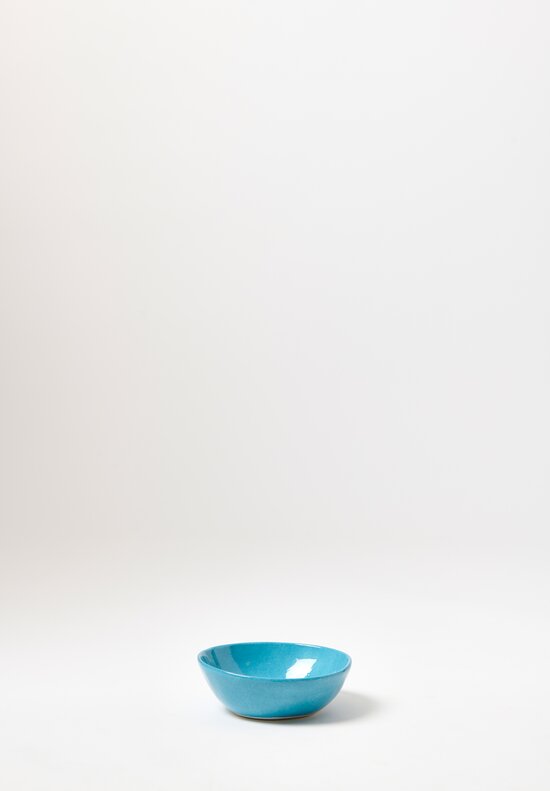 Stamperia Bertozzi Handmade Porcelain Fruit Bowl Azzuro Blue	