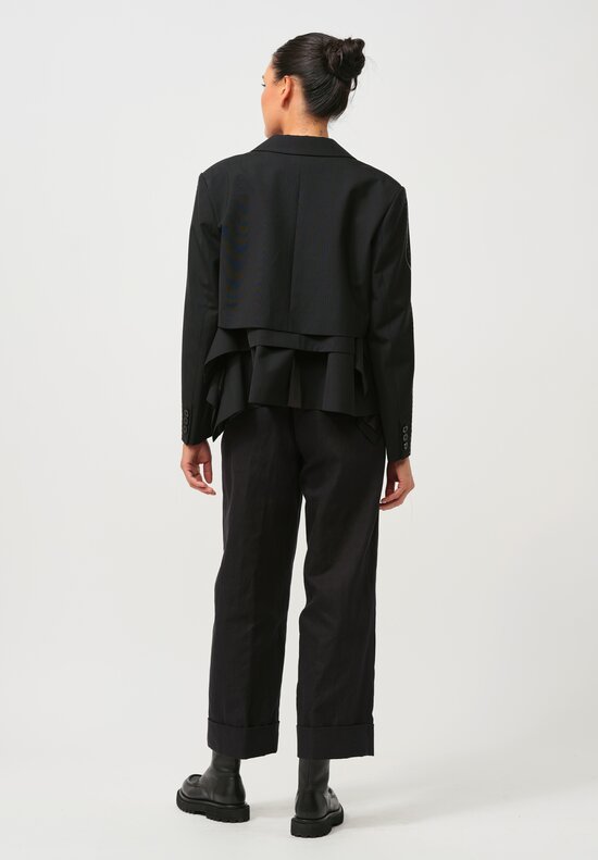 Sacai Deconstructed Suiting Jacket in Black