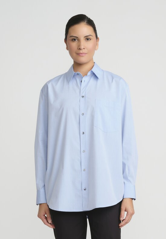 Antonelli Cotton Aspic Shirt in Sky Blue