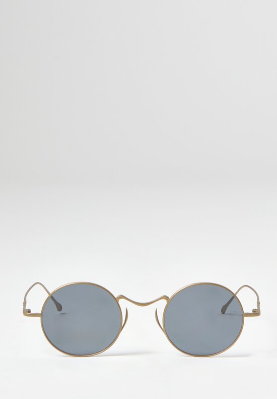 Uma Wang + Rigards Stainless Steel Sunglasses in Antique Gold	
