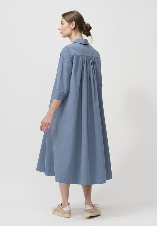 Casey Casey Paper Cotton Momo Dress in Storm Blue	