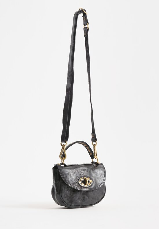 Campomaggi Studded Tracollina Crossbody Bag in Black	