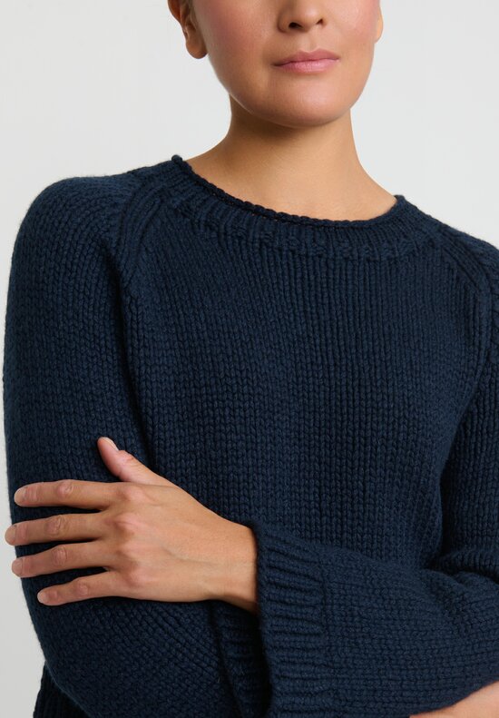 Wommelsdorff Cashmere Pepper Sweater in Atlantic Blue