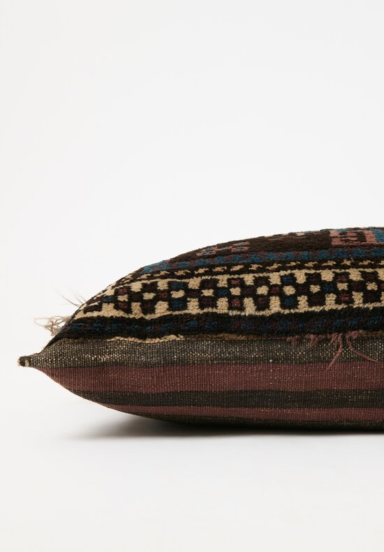 Vintage Handwoven Baluch Saddle Rug Pillow	