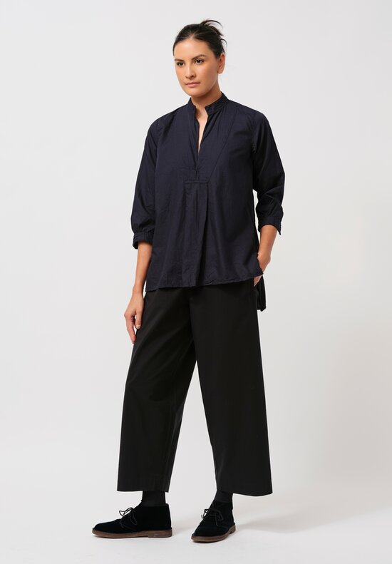 Daniela Gregis Washed Cotton Camicia Kora Top in Dark Blue	