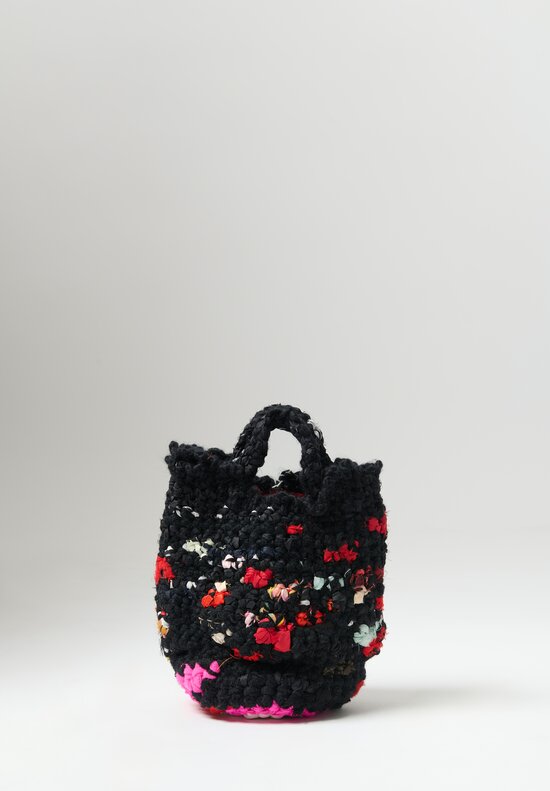 Daniela Gregis Wool Crochet Acustica Bag Black, Pink Multi	