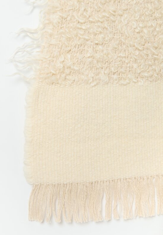 The House of Lyria Mohair and Cotton Nutrice Throw in Natural White