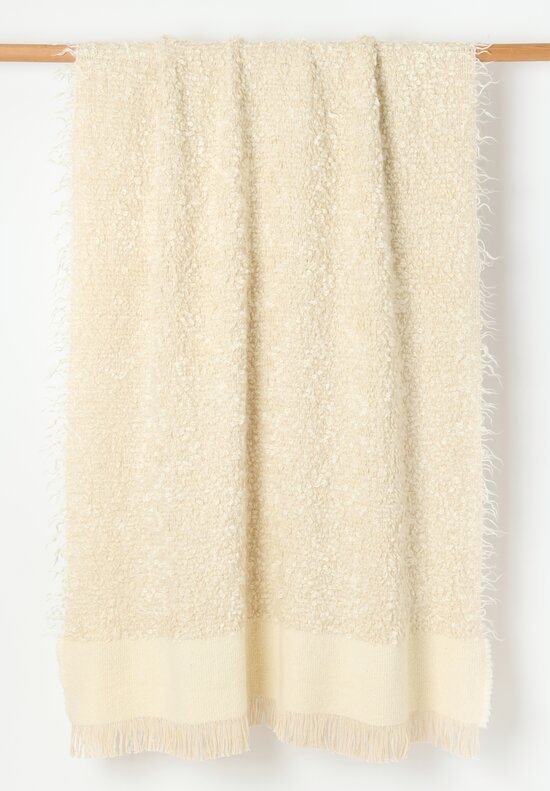 The House of Lyria Mohair and Cotton Nutrice Throw in Natural White