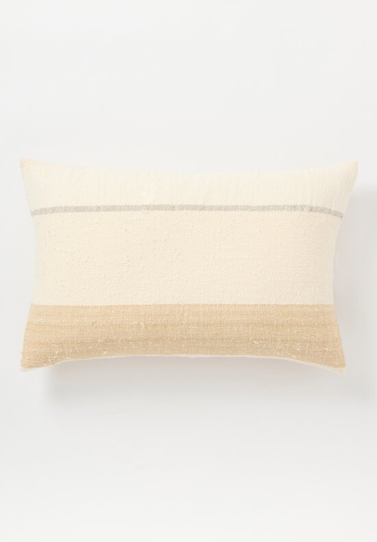 The House of Lyria Silk & Linen Chlore Pillow in Natural