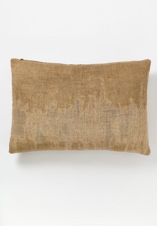 The House of Lyria Linen Mayotte Large Rectangle Pillow in Golden Brown	