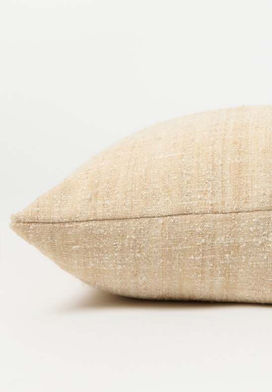 The House of Lyria Silk Sechura Square Pillow in Natural Ivory