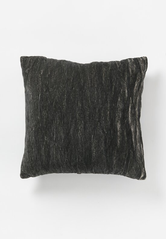 The House of Lyria Cotton & Metallic Velvet Velutina Square Pillow in Grey	