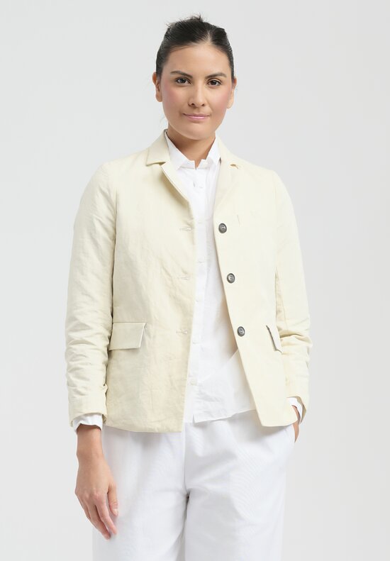 Bergfabel Cotton & Linen Short Giulia Jacket in Almond