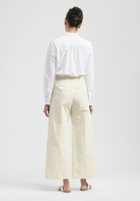 Bergfabel Cotton & Linen Katia Wide Pants in Almond